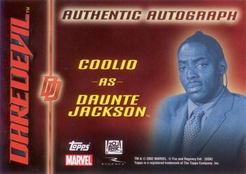 2003 Topps Daredevil - Autographs #NNO Coolio Back