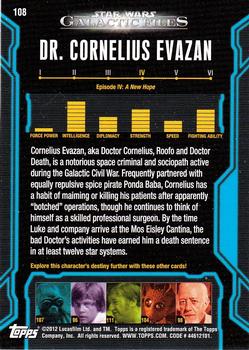 2012 Topps Star Wars: Galactic Files #108 Dr. Cornelius Evazan Back