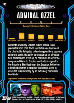 2012 Topps Star Wars: Galactic Files #143 Admiral Ozzel Back