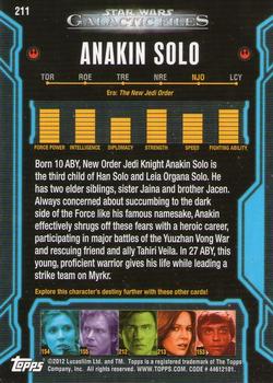 2012 Topps Star Wars: Galactic Files #211 Anakin Solo Back