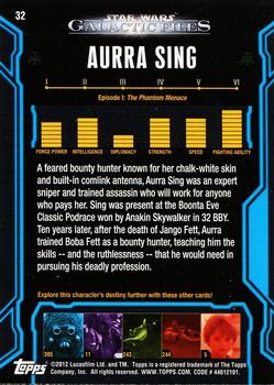2012 Topps Star Wars: Galactic Files #32 Aurra Sing Back