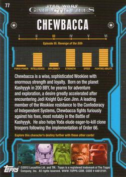 2012 Topps Star Wars: Galactic Files #77 Chewbacca Back