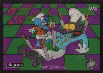 1994 SkyBox The Simpsons Series II - Wiggle Cards #W3 Itchy & Scratchy Front