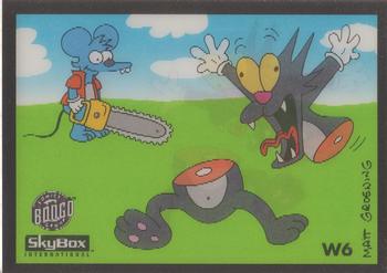 1994 SkyBox The Simpsons Series II - Wiggle Cards #W6 Scratchy Front