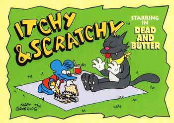 1993 SkyBox The Simpsons - Itchy & Scratchy #I17 Dead and Butter Front