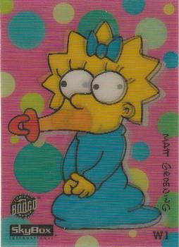 1993 SkyBox The Simpsons - Wiggle Cards #W1 Maggie Front