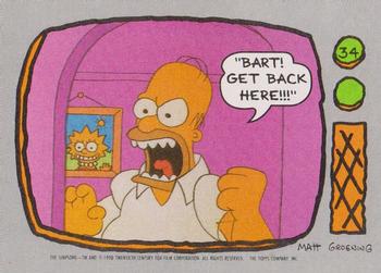 1990 Topps The Simpsons #34 Bart! Get back here!!! Front
