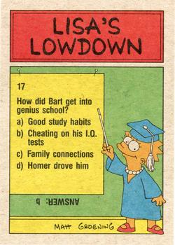 1990 Topps The Simpsons #17 Now get in there and clean up that mess! Back