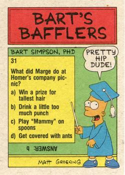 1990 Topps The Simpsons #18 Come back here, you little smartass! Back