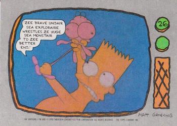 1990 Topps The Simpsons #26 Zee brave undair sea exploraire wrestles... Front