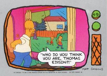 1990 Topps The Simpsons #49 Who do you think you are, Thomas Edison? Front