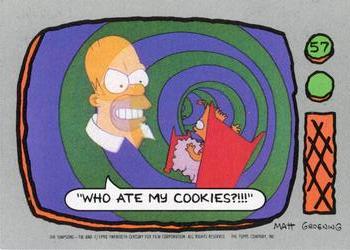 1990 Topps The Simpsons #57 Who ate my cookies?!!! Front