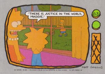 1990 Topps The Simpsons #83 There is justice in the world, Maggie Front