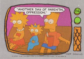 1990 Topps The Simpsons #86 Another day of parental oppression Front
