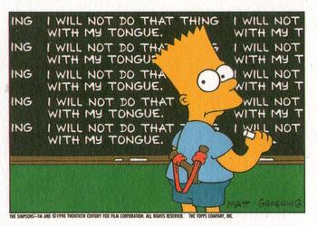 1990 Topps The Simpsons - Stickers #15 Bart- No Way, Man! Back