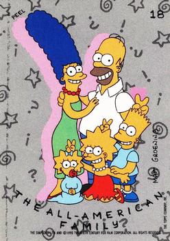 1990 Topps The Simpsons - Stickers #18 The All-American Family Front