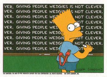 1990 Topps The Simpsons - Stickers #4 Bart Simpson Back