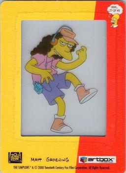 2000 ArtBox The Simpsons FilmCardz #27 Otto Back