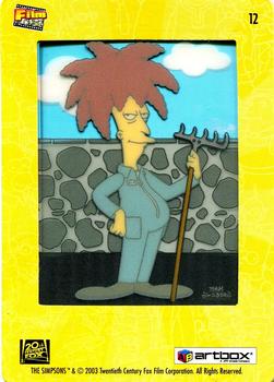 2003 ArtBox The Simpsons FilmCardz #12 Sideshow Bob Back