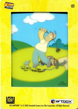 2003 ArtBox The Simpsons FilmCardz #3 Practice Swing Back