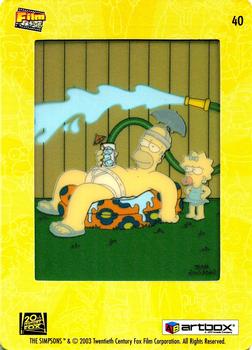 2003 ArtBox The Simpsons FilmCardz #40 A Man's Pool Is His Castle Back