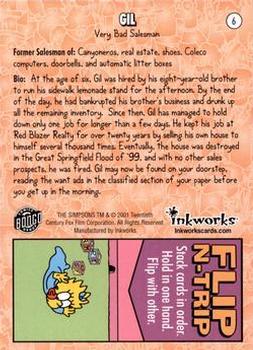 2001 Inkworks Simpsons Mania! #6 Gil Back
