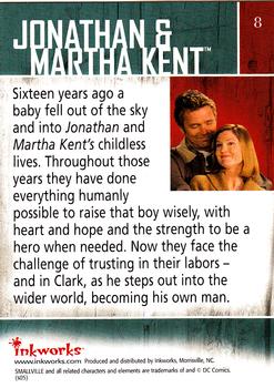 2005 Inkworks Smallville Season 4 #8 Jonathan & Martha Kent Back