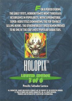 1996 SkyBox Amalgam - Holopix #3 Speed Demon Back