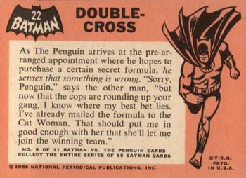 1966 Topps Batman (Black Bat Logo) #22 Double-cross Back