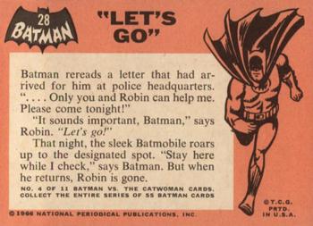 1966 Topps Batman (Black Bat Logo) #28 