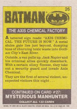 1989 Topps Batman #26 The Axis Chemical Factory Back