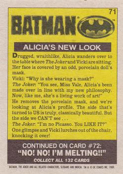 1989 Topps Batman #71 Alicia's New Look Back