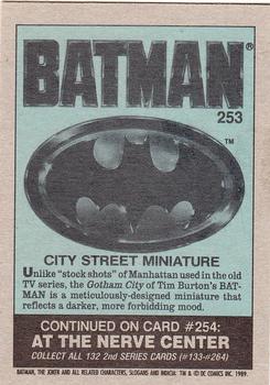 1989 Topps Batman #253 City Street Miniature Back