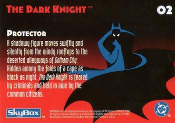1995 SkyBox The Adventures of Batman & Robin #2 Protector Back