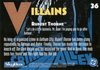 1995 SkyBox The Adventures of Batman & Robin #36 Rupert Thorne Back
