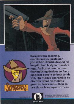 1993 Topps Batman: The Animated Series #28 Scarecrow Back