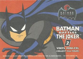 1993 Topps Batman: The Animated Series - Vinyl Mini-Cels Series 2 #2 Batman vs. Joker Back