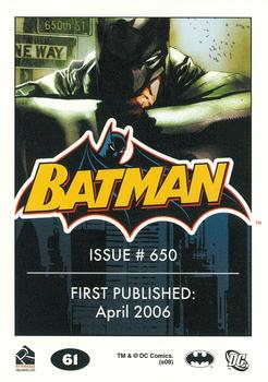 2008 Rittenhouse Batman Archives #61 Batman 650 Back