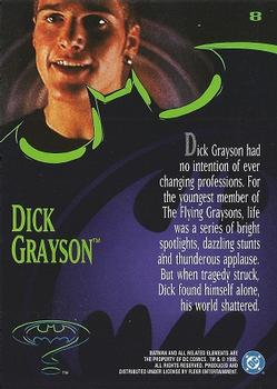 1995 Fleer Batman Forever #8 Dick Grayson Back