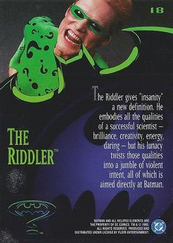 1995 Fleer Batman Forever #18 The Riddler Back