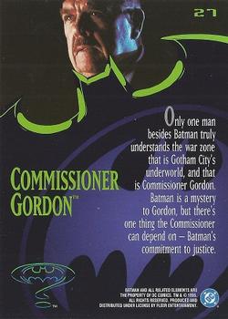 1995 Fleer Batman Forever #27 Commissioner Gordon Back