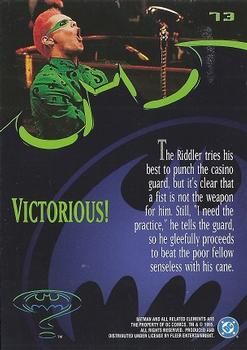 1995 Fleer Batman Forever #73 Victorious! Back