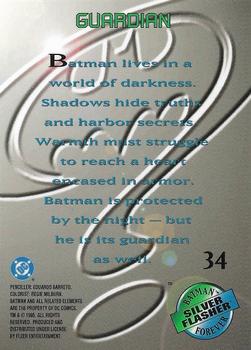 1995 Metal Batman Forever - Silver Flasher #34 Guardian Back