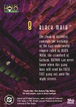 1996 Fleer/SkyBox Batman Holo Series #8 Black Mask Back