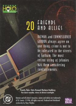 1996 Fleer/SkyBox Batman Holo Series #20 Friends and Allies Back