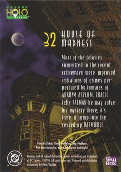 1996 Fleer/SkyBox Batman Holo Series #32 House of Madness Back
