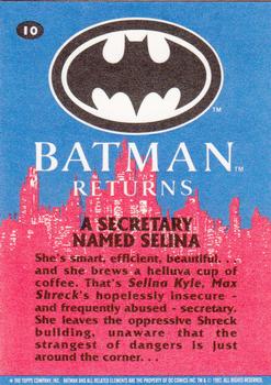 1992 Topps Batman Returns #10 A Secretary Named Selina Back