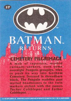 1992 Topps Batman Returns #37 Cemetery Pilgrimage Back