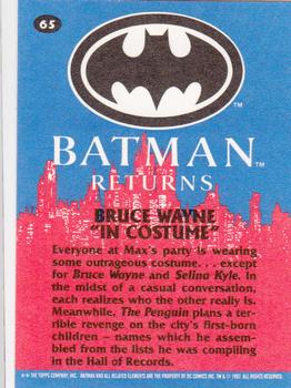 1992 Topps Batman Returns #65 Bruce Wayne 