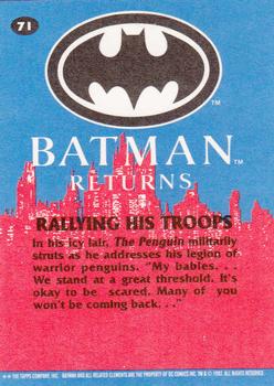1992 Topps Batman Returns #71 Rallying His Troops Back